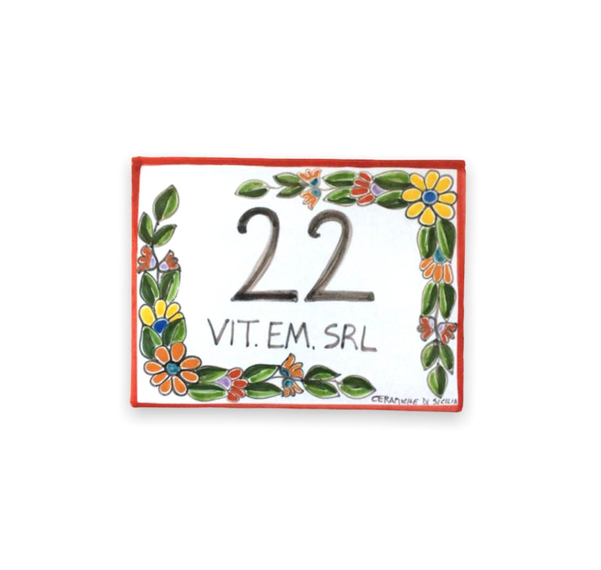 Plate Behind Porta Fiori+Frame